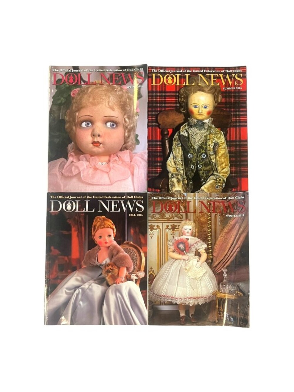 Doll News Magazine 2016 Full Year Lot 4 Issues Spring Summer Fall Winter UFDC